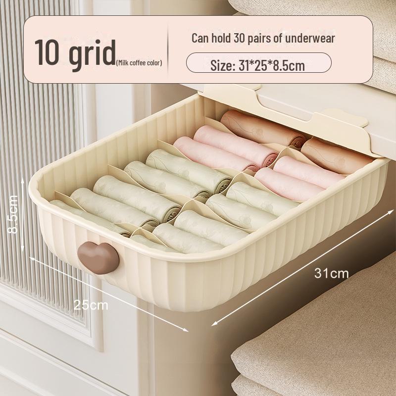 Wall-Mounted Underwear & Socks Storage Box - Large Compartment Organizer