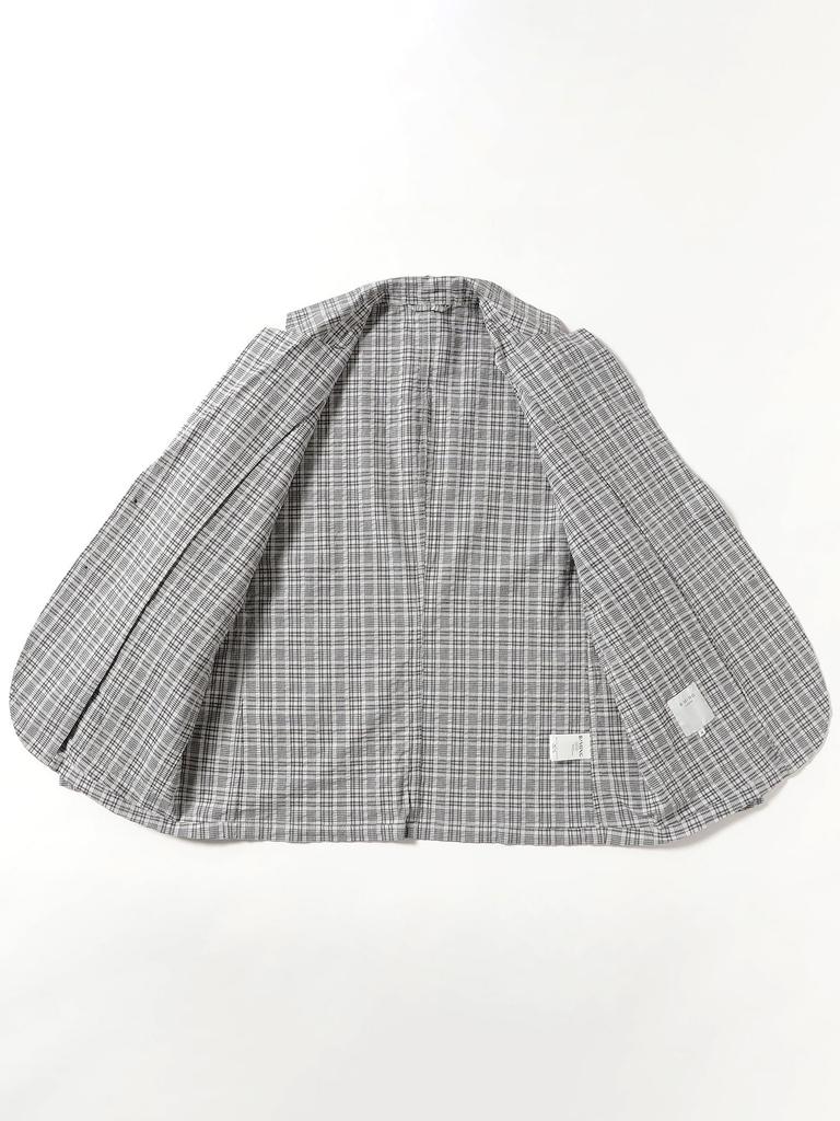 B:MING LIFE STORE by BEAMS Men's Check Soccer Jacket, Gray, M_92160085247