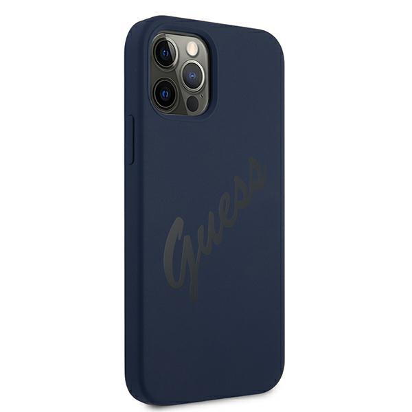 Guess Guhcp12Mlsvsbl Iphone 12/12 Pro 6,1 Niebieski/Blue Hardcase Script Vintage