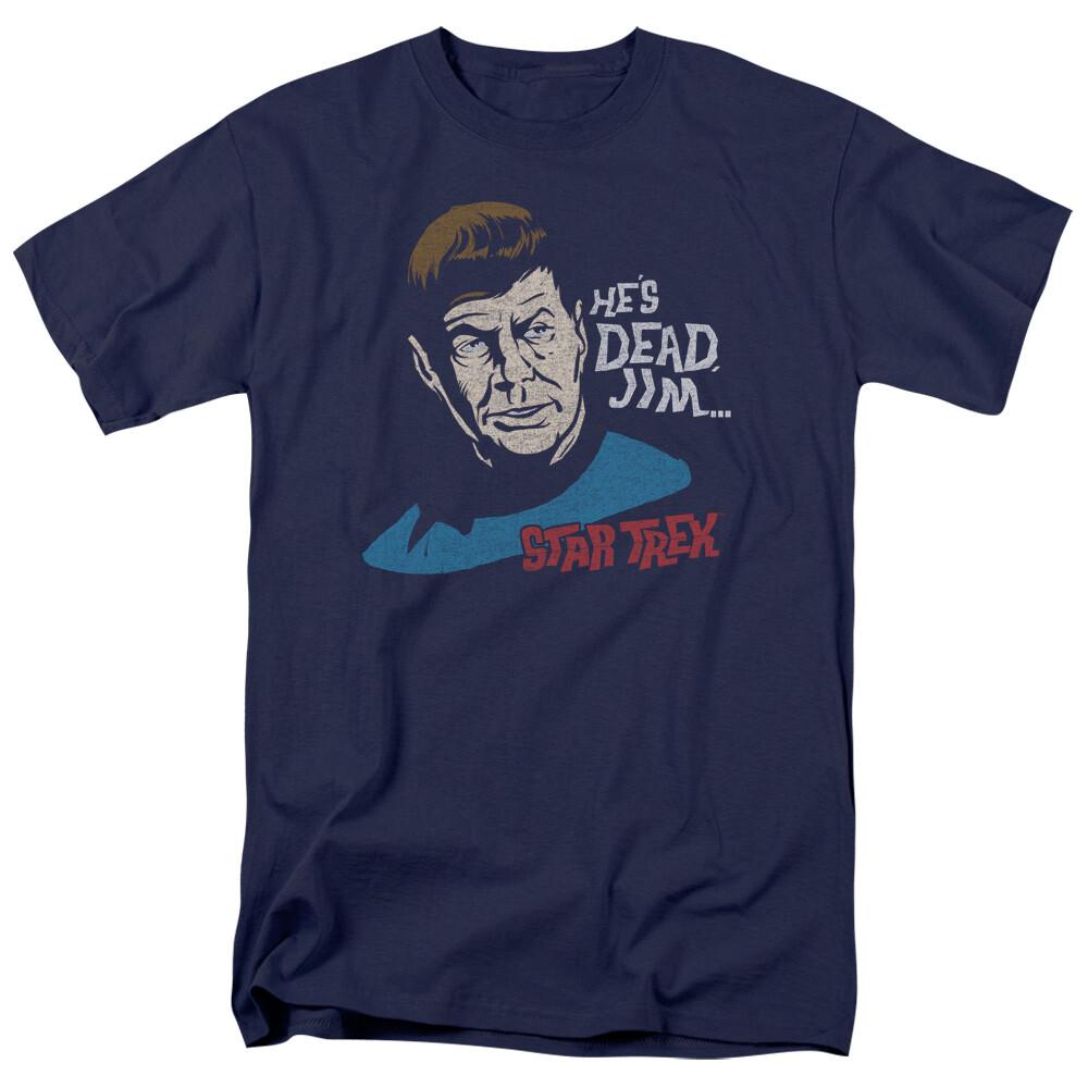 Star Trek He s Dead Jim T Shirt Licensed Sci-Fi TV Classic Tee New Navy Blue XXXL