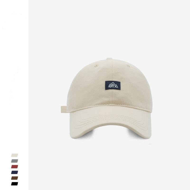 Original Design Alphabet Cloth Label Baseball Cap Men's and Women's Fashion Versatile Wide-brimmed Peaked Cap Show Small Face