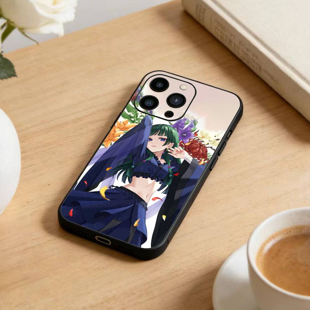 Custodia per Telefono Anime Apothecary Diaries Maomao Per iPhone 17 16 15 14 13 12 Max Plus Cover Nera in Silicone
