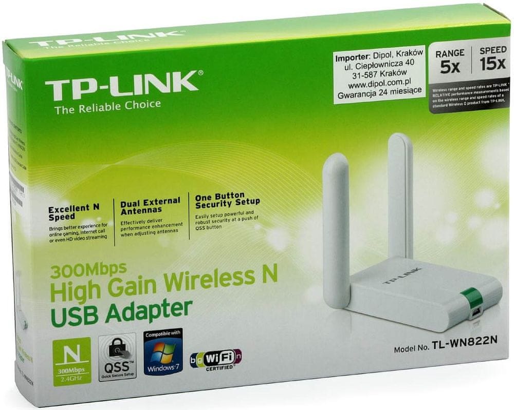 Adaptador de red TP-Link TL-WN822N WiFi N USB