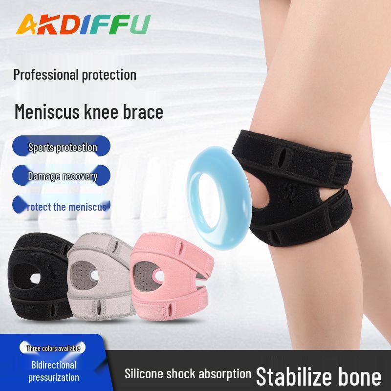 Shock Absorption Silicone Knee Pads with Double Compression for Meniscus and Patella Support