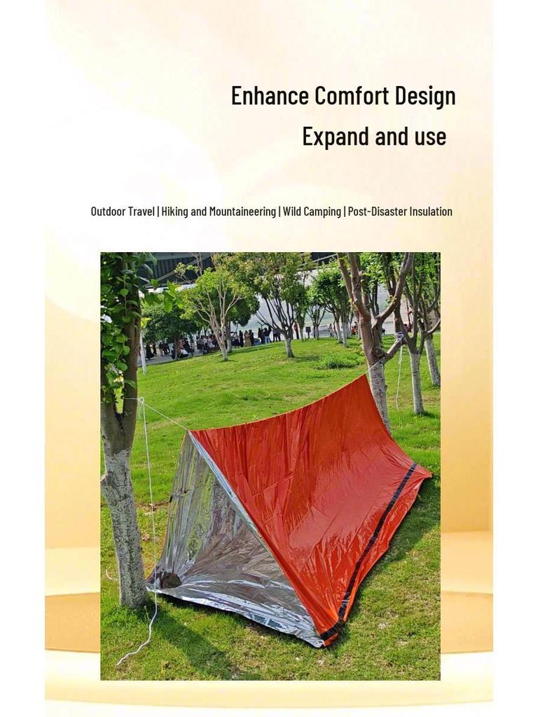 Blue Sail High-Grade Quick Setup Wilderness Survival Tent: Wear-Resistant Outdoor Self-Rescue Tent In Stock