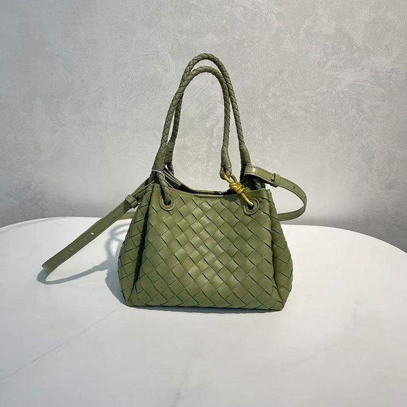 Nowa pleciona torba spadochronowa ze skóry, torba koszyk warzywny w kształcie gwiazdy, torba typu kubełek, duża pojemność, skóra bydlęca.