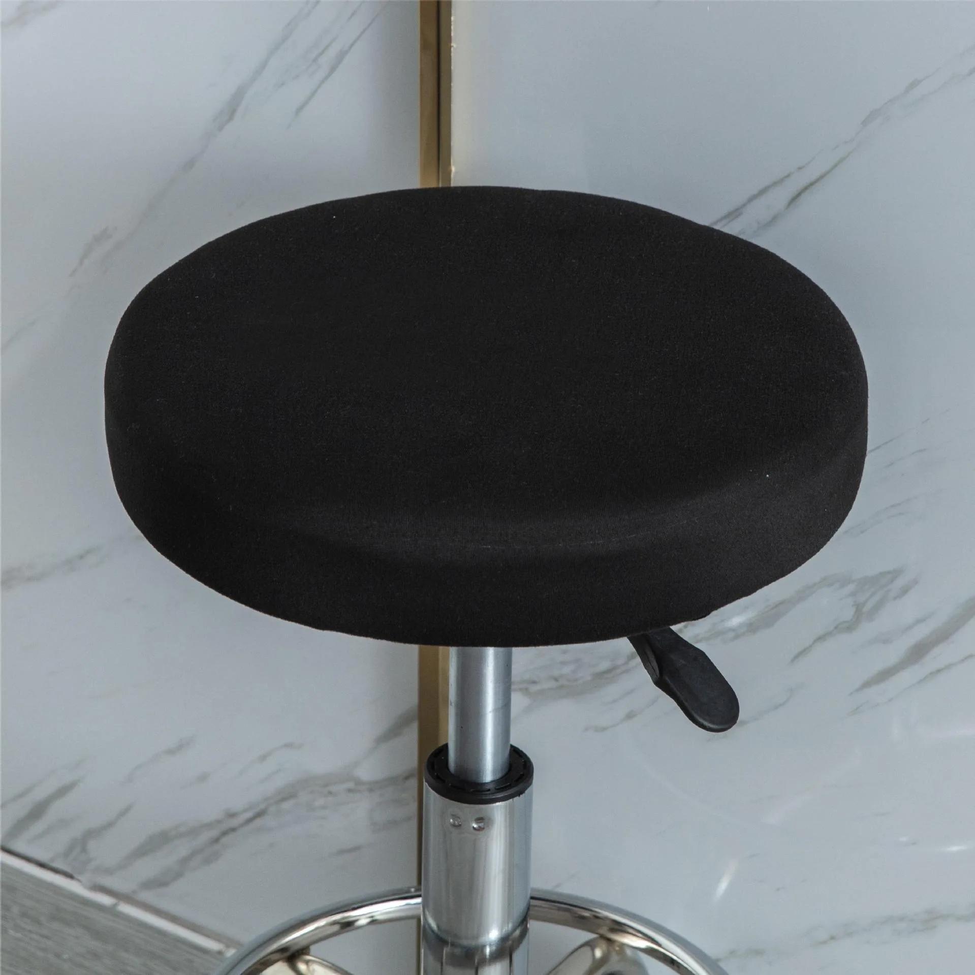 

1 шт. однотонный круглый модный эластичный барный стул эластичный чехол для сиденья и украшения дома чехол для стула Funda Redonda Para Silla 28-38cm чёрный