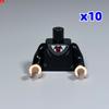 10pcs MOC Bricks Suit Chef doctor Body Part Torso Building Blocks Accessories Assembles Particles Toys Gifts