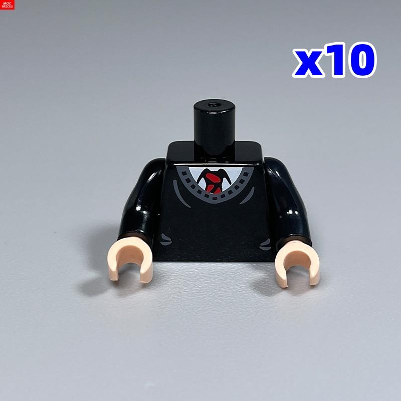 10pcs MOC Bricks Suit Chef doctor Body Part Torso Building Blocks Accessories Assembles Particles Toys Gifts