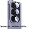 Custom Fit Samsung S26 Lens Shield Hollow Metal Frame Camera Ring Film S26 Ultra Integrated Matte Lens Guard Anti-Scratch Camera