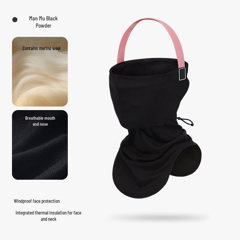 Unisex Thickened Fleece Winter Ski Mask - Warm, Windproof, Coldproof, for Autumn Outdoor Cycling
