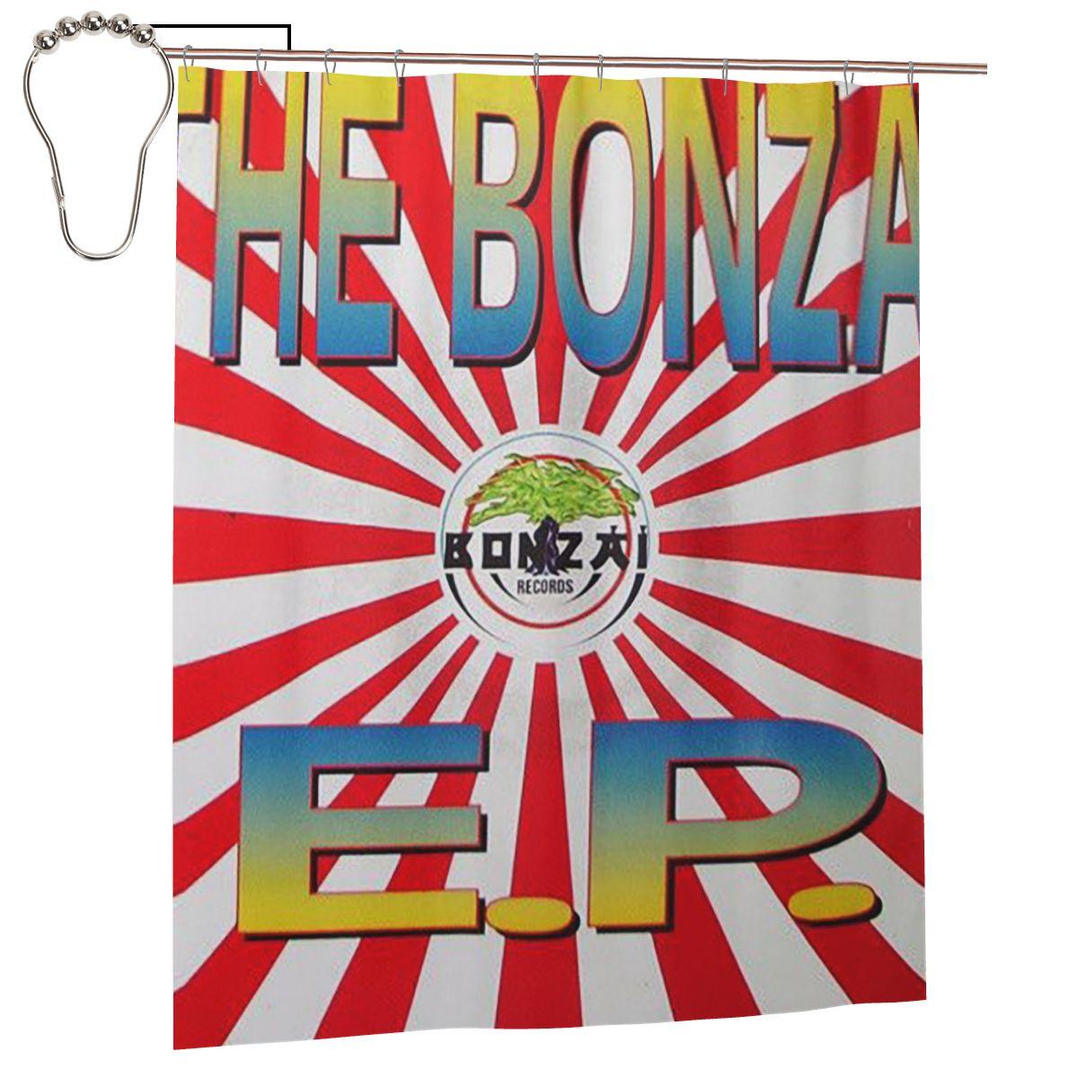

Bonzai Records Шторка для душа Ванная комната Полиэстер Водонепроницаемые Занавески для ванны С крючками W60H190(CM)-1 Pcs