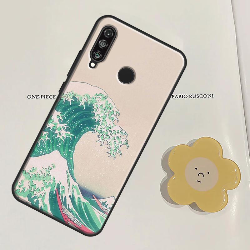 Den stora vågen vid Kanagawa För Huawei Nova Y91 Y60 Y70 Y90 Y61 3i 7i 8i 11i Nova 11 9 10 SE P20 P40 Lite P30 Pro Fodral