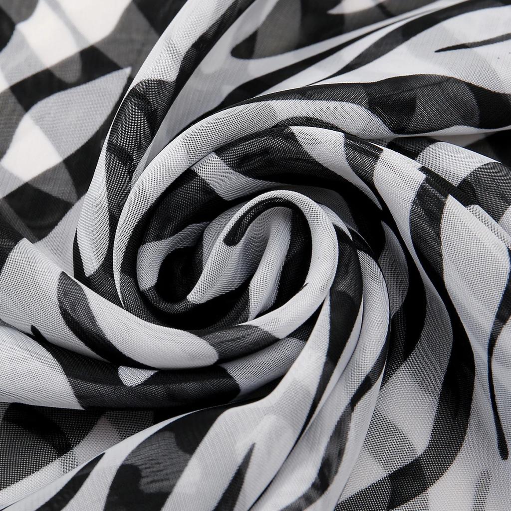 Newest Zebra Strip Chiffon Scarf Women Printed Shawl Scarf Fashion Printed Headscarf Pashmina Lady Hijab Shawl