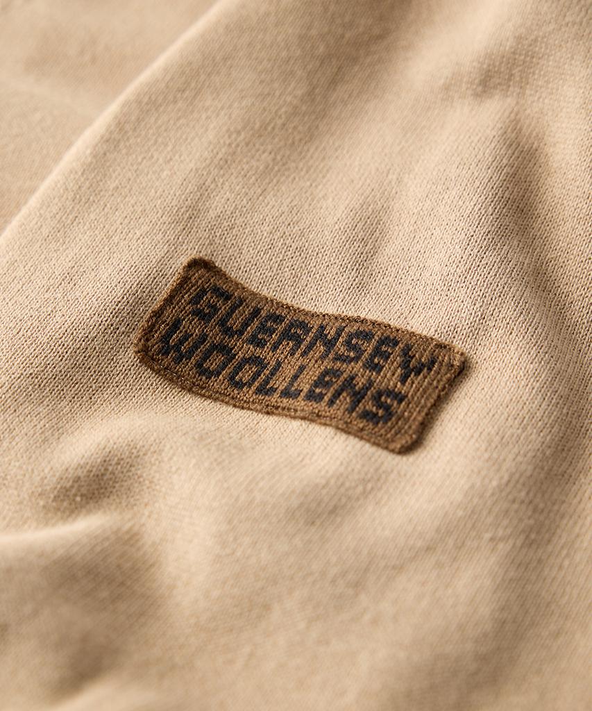 Guernsey Woollens Cotton V-Neck Cardigan - Light Camel