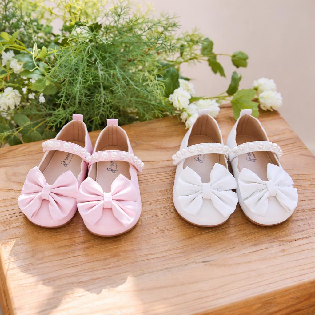 [Babyzzam] Girls' Milky Pearl Flats Pink [BB463-10009]
