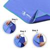 5BILLION Yoga Fiber Hot Yoga Super Includes Free Carry Bag Towel, Non-Slip Ultra-Fine - 18361cm Towel, Absorbent, Washable, Quick-Drying - (Blue)