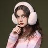 Winter Imitation Rabbit Fur Earmuffs Girls Cute Solid Color Warm Earmuffs Outdoor Ear Warmer Foldable Soft Furry Ear Covers