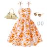 Lente-/Zomerjurken voor Meisjes: Effen Kleurige, Elegante Jurken met Spaghettibandjes