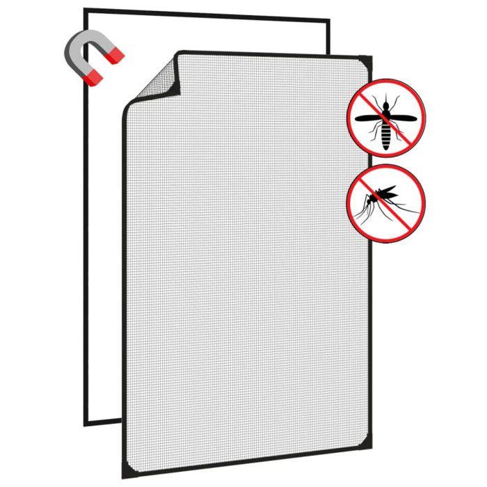 VidaXL Moustiquaire magnétique pour fenêtres anthracite 80x120 cm 153850