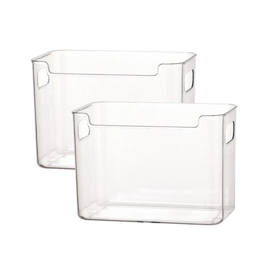 Refrigerator Storage Box Clear Stackable Containers Durable PET with Open Top Organizer for Freezer And Fridge