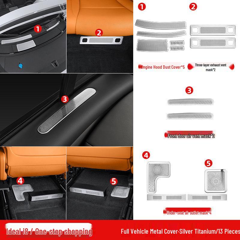 Ideal i6/i8 Hood Insect Net & Dust Cover: Heat Dissipation and Decorative Air Intake Accessory