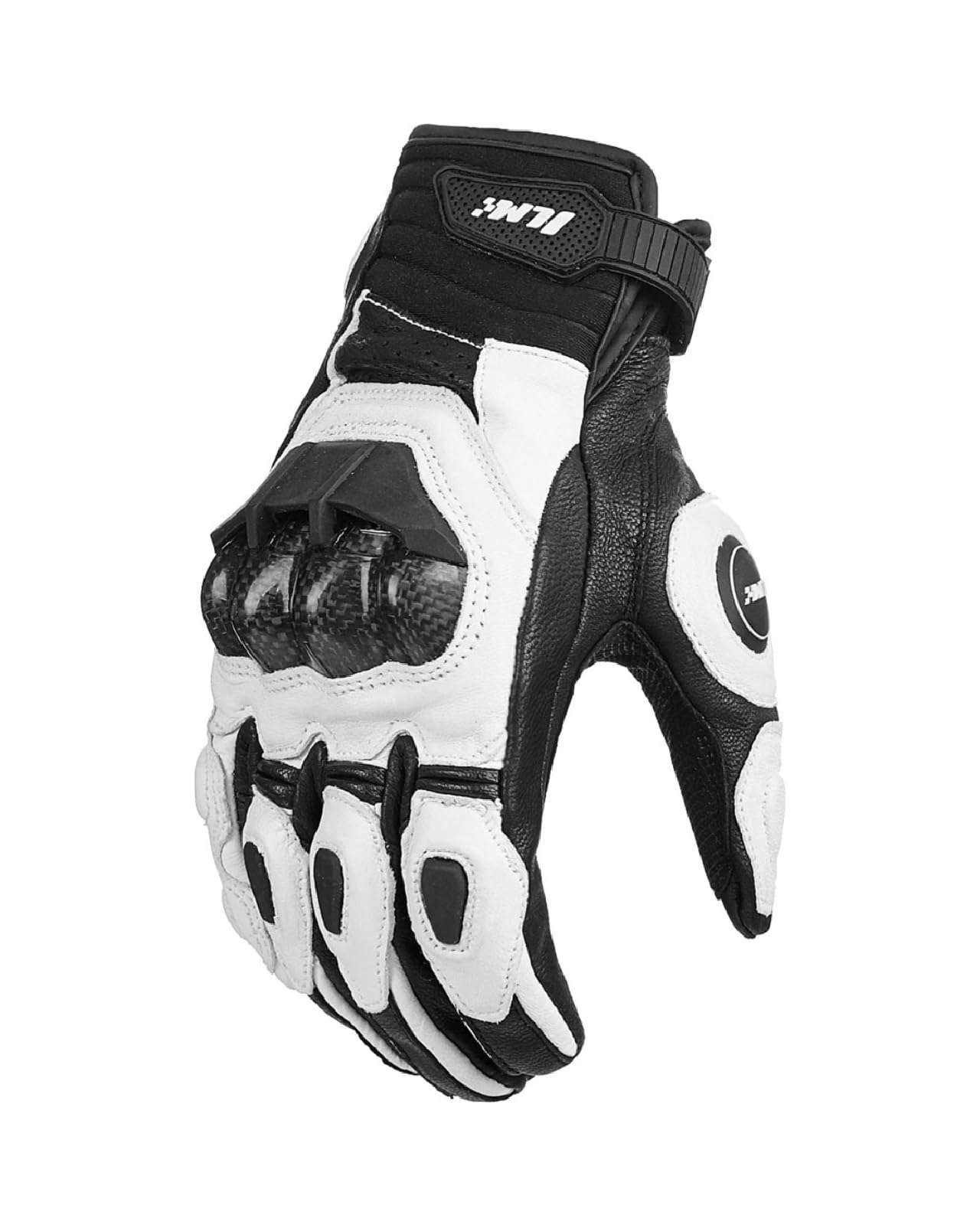 

ILM Мотоциклетные кожаные ударопрочные перчатки с сенсорным экраном, подходящие для всех и для вождения, (Козья кожа), Нескользящий, Защитный, Устойчивый, Прочный, белый