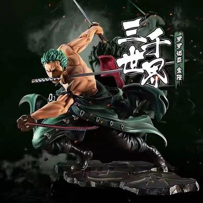10cm Hot One Piece Anime Figure Roronoa Zoro Three-blade Sa-maximum Manga Statue Action Collection Model Kid Toy GK Poseable Articulated Scale