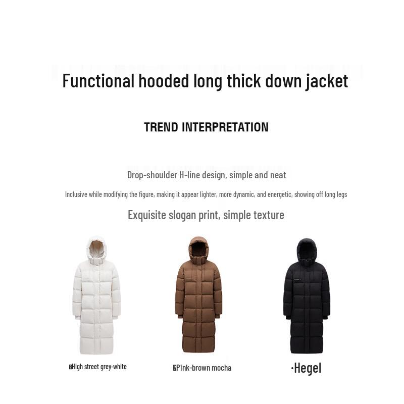 Jinyujie Women's Long Hooded Thickened Puffer Down Jacket Y24808229