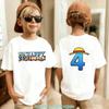 One Pieces Boy Girl TShirt Summer Kids Top Anime Birthday Number Theme 110 Years Old Cartoon Tees Kid Birthday Gifts