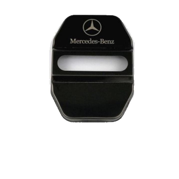 Накладка на замок двери Mercedes-Benz из нержавеющей стали - Черный титан для C, E, GLA, S-Class AMG