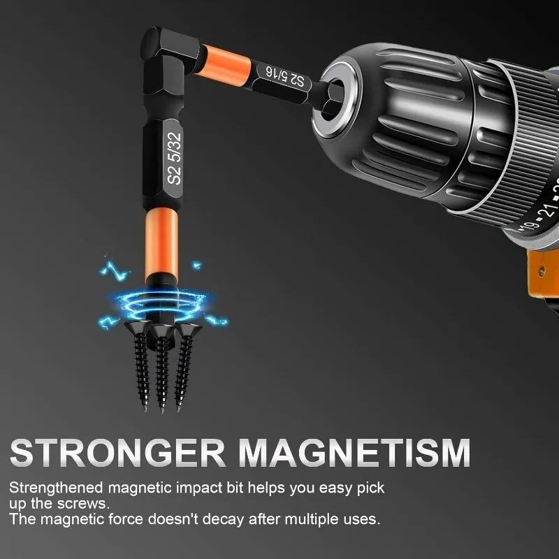 20/10PCS Magnetic Allen Wrench Drill Bit Long Impact Hex Head Screwdriver Bit Set 1/4 Inch Torx Hex-Shank Driver Bits Set
