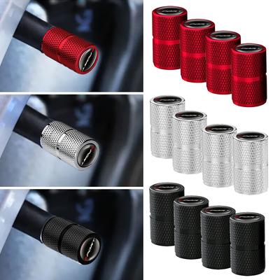4x Araba Lastik Vana Sızdırmazlık Kapakları Metal Araba Lastik Vana Gövdesi Toz Geçirmez Kapaklar Vana Kapakları Oto Kamyon Motosiklet Bisiklet Aksesuarları İçin