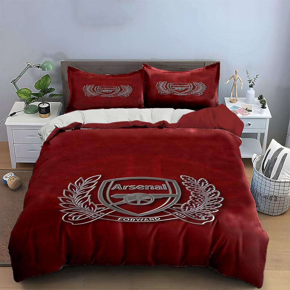 Arsenal Logo with Laurels. Bedding Sets Duvet Cover Sets Duvet Covers Pillowcases(1 * Duvet Cover 2 * Pillowcases, Without Duvet Insert)