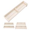 Kitchen Drawer Organizer with Adjustable Divider Aluminum Anti Slip Silverware Drawer Organizer Cutlery Tray For Forks Bowls