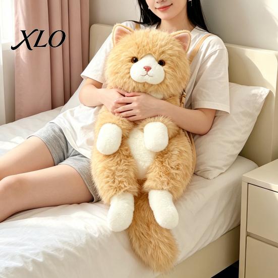 Stress Relief Hugging Pillow Lifelike Ragdoll Cat Plush Toy, Realistic Stuffed Animal for Sleeping, Soft Cuddly Kitten 45cm Fluffy Pillow, Comfort
