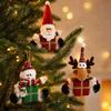 Santa Claus Christmas Tree Hanging Decorations Elk Deer Handicrafts Christmas Santa Claus Pendant Snowman Colorful