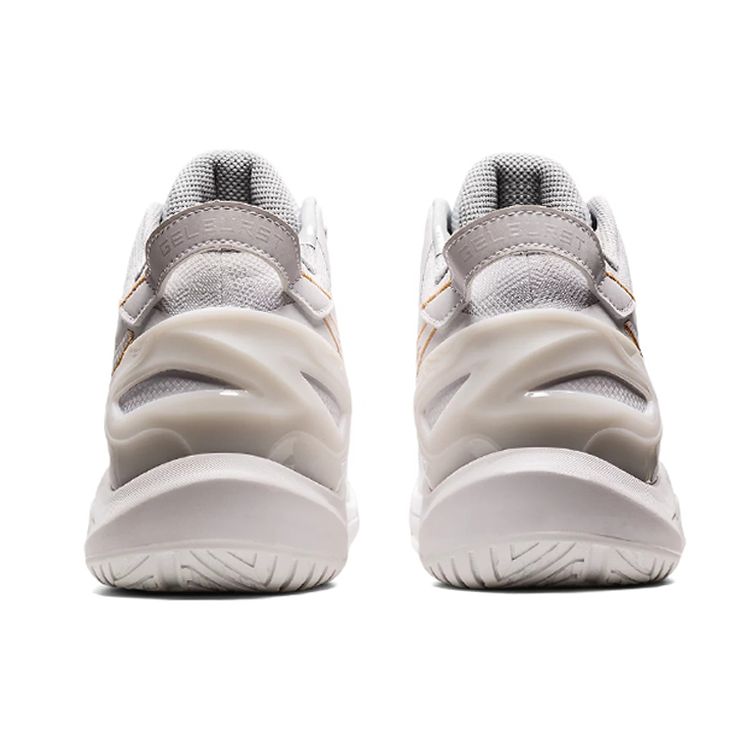 Asics Gel-Burst 26 Round Toe Comfortable Mid-Top Basketball Shoes Unisex Sneakers White Platinum 1063A047-100