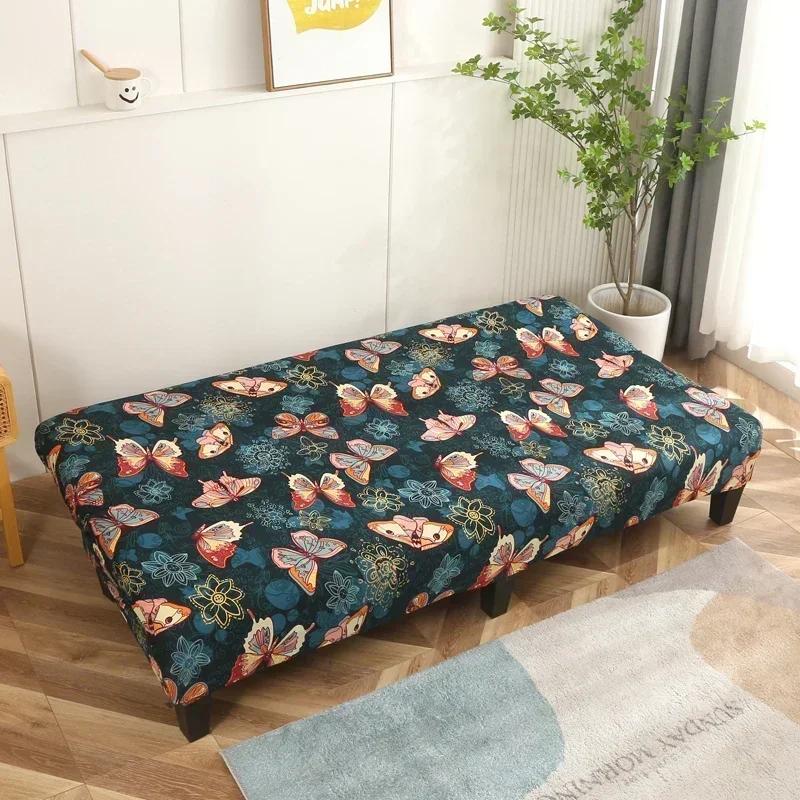 1 Peça Capa Elástica de Spandex para Sofá Cama Sem Apoio de Braço Capa Elástica para Sofá Dobrável Protetores de Sofá Elásticos para Sala de Estar