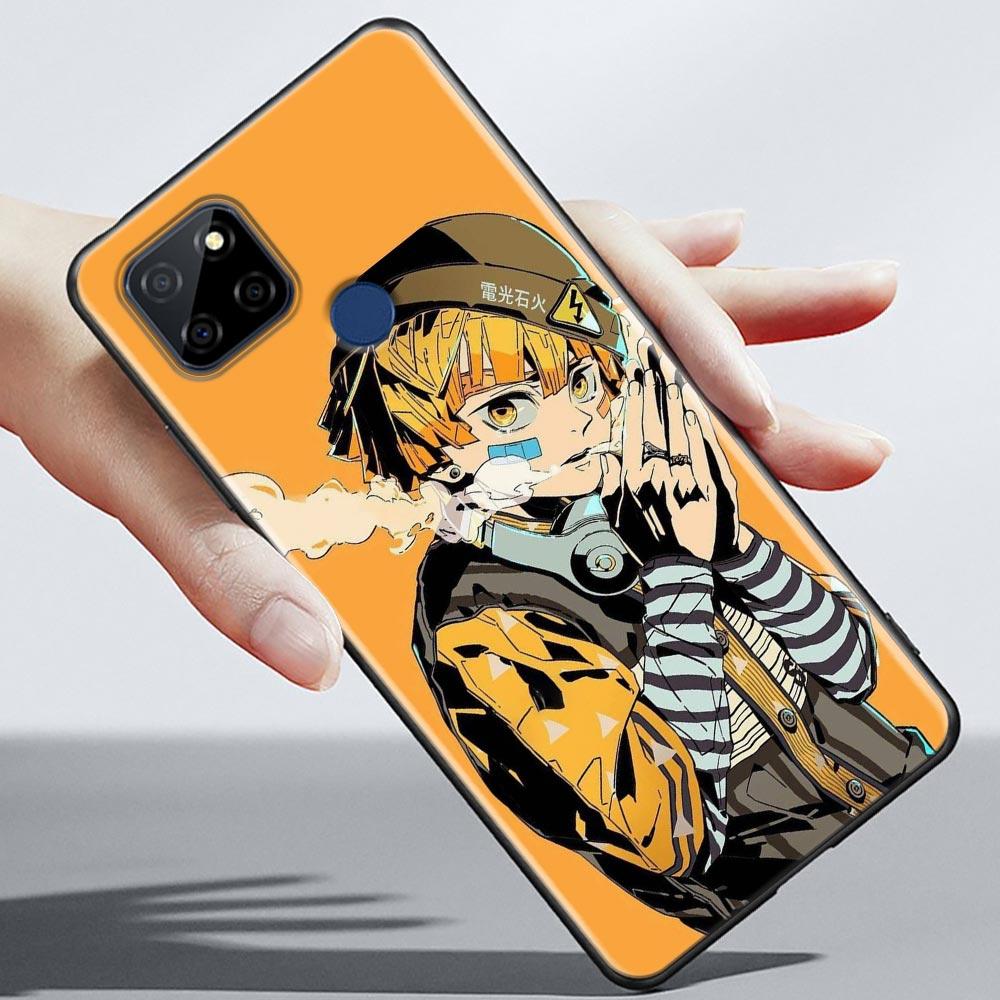 Demon Slayer Japan Anime Fashion Phone Case For OPPO Realme 5 6 7 7i 8 8i 9 9i V25 F9 F17 F19 5G 4G Pro Narzo Speed Black Cover