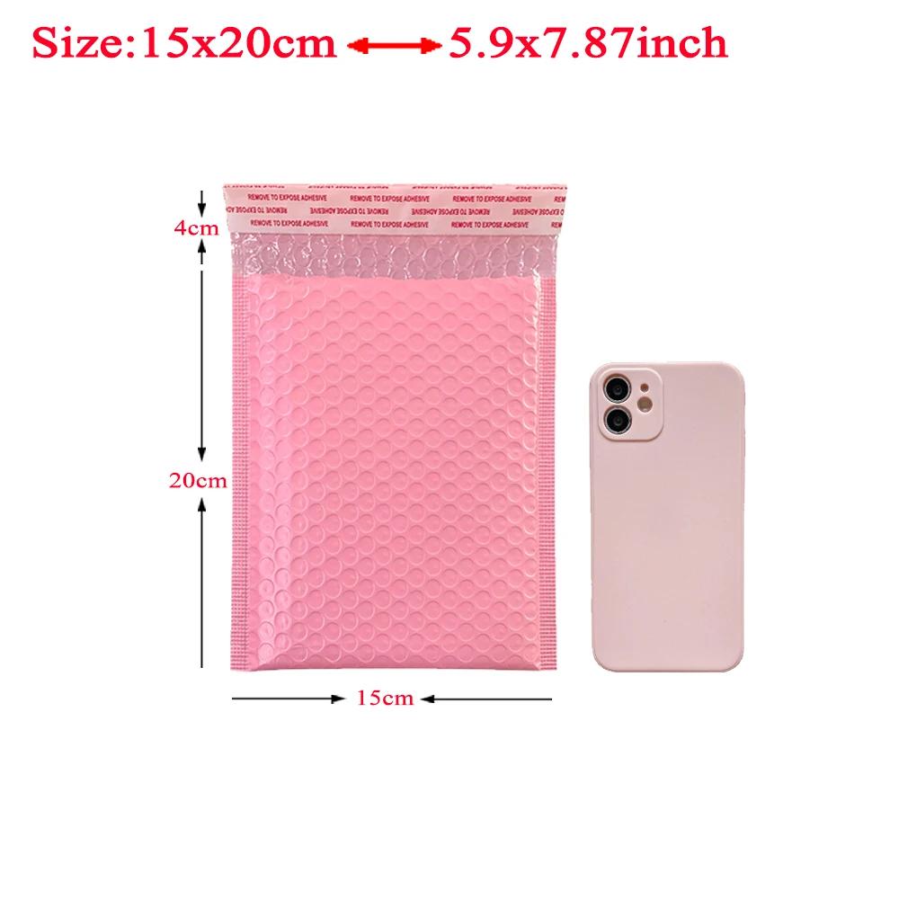 20Pcs Pink Green Blue Poly Bubble Mailers Padded Envelopes Self Seal Padded Envelopes Gift Bags Black Packaging Envelope