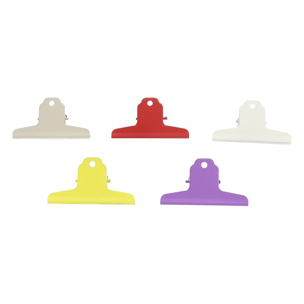 5pcs Colorful Metal Bull Hinge Clips Wall Hanging Heavy Duty Sturdy Spring Large Bull  Paper C