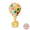 Copper Classic Golden Iridescent Air Balloon Pendants Charms Fits Genuine Charms Bracelet Women DoItYourself Jewellery Gifts