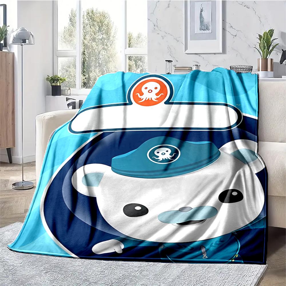 The Octonauts Theme Printed Blanket - Perfect for Couch, Bed, Travel & Outdoor Use | Machine Washable, Cozy & Durable.