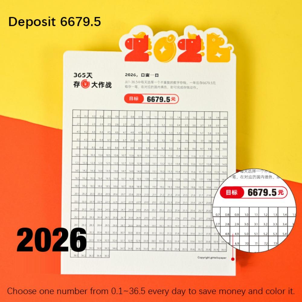 Get Rich Overnight 2026 Savings Money Calendar Personal Finance Desk Ornaments 365 Days Money Saving Challenge