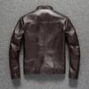 Chinese Size Men's Genuine Leather Jacket 100% Natural Cowhide Leather Coat Men Skin Clothing Autumn Spring Asian Size S-6XL