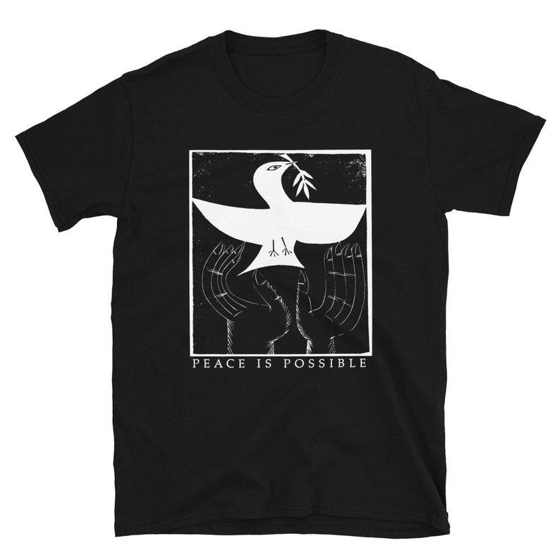 

230 Gsm 100% Cotton Peace Is Possible Shirt XXS чёрный