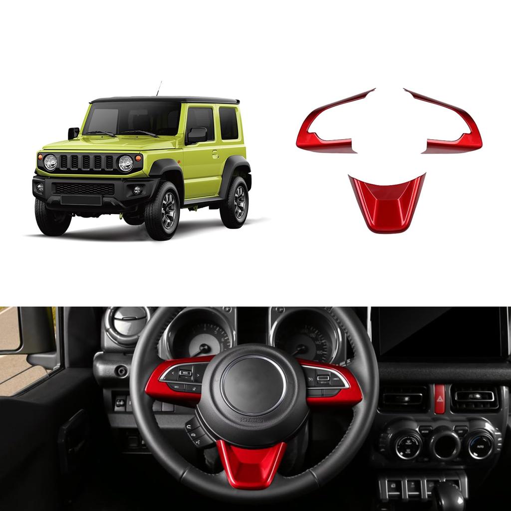 FXETRNL Steering Wheel Button Decoration Frame Protective Cover for Suzuki
