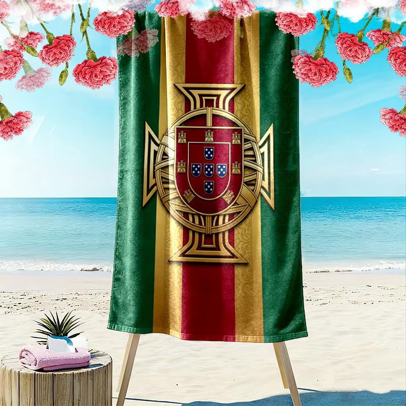 Royal Heritage Symbolism beach towel Outdoor camping Beach towel for vacation photos swim Absorbent bath towel seaside Comfort beach towel