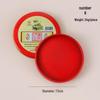 Portable Quick-Drying Red Ink Pad | Round Tin Box for Office or Financial Stamps